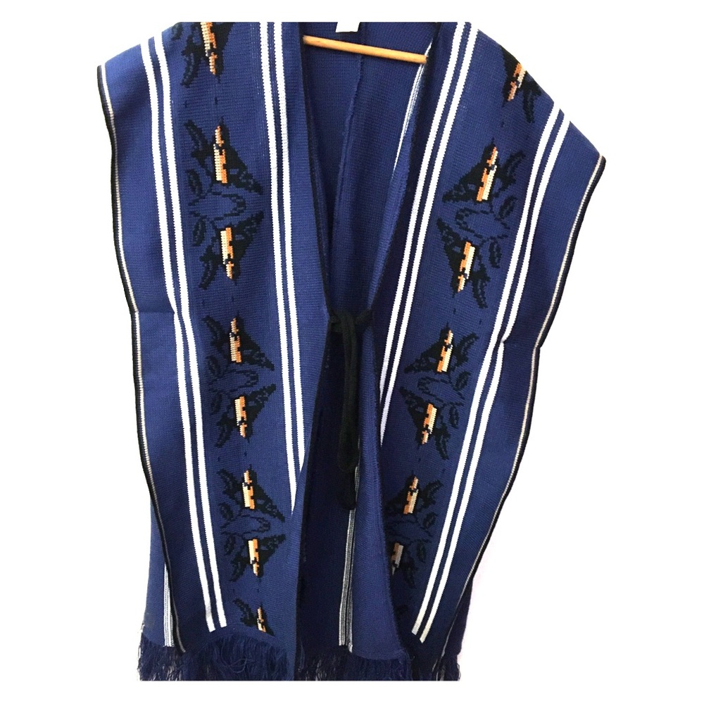 El Paso Saddle Blanket Co. Wrap Poncho Hippy